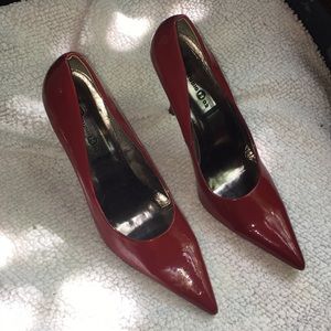 Red pointed heels